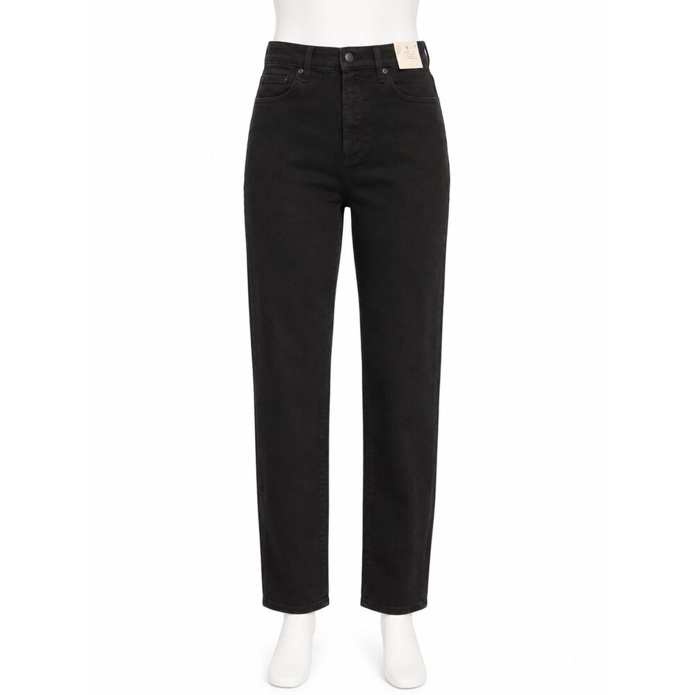 Universal Thread No Fade Black Highest Rise Straight Leg Jeans Size 4 NWT